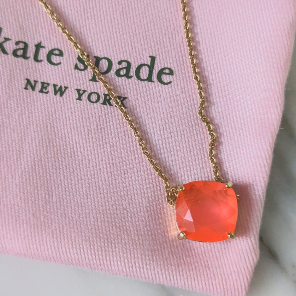 Kate Spade Cause a Stir Necklace in 🪸 🪸 🪸 Coral w/pouch